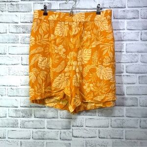 Sonoma Mid Rise Ultracomfort Waistband Tropical Print Pull On Shorts 3X NWT